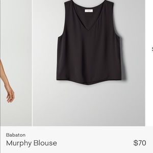 Aritzia black blouse